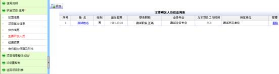 添加主要研发人员