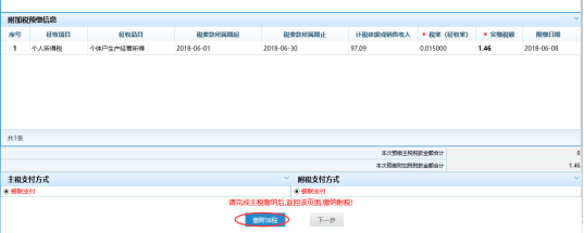 按照页面提示缴纳税款和邮寄费用