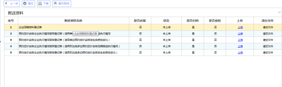 上传附列资料