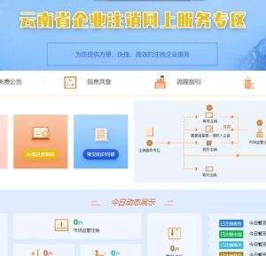 云南省企业注销网上服务专区操作流程说明