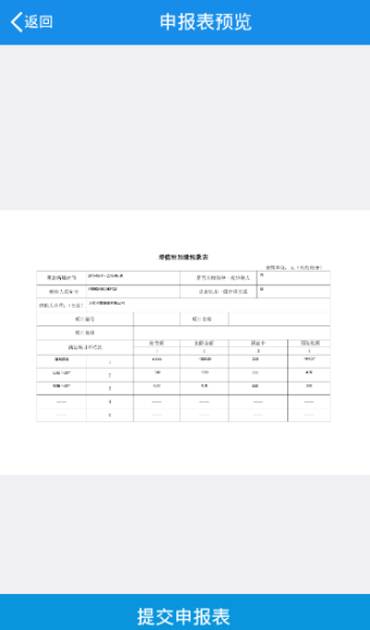 查看生成的pdf报表确认无误后提交申报