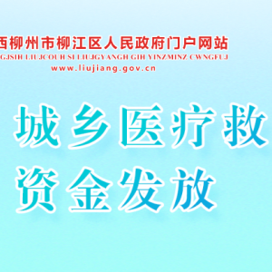 柳州市柳江区城乡医疗救助资金发放操作指南