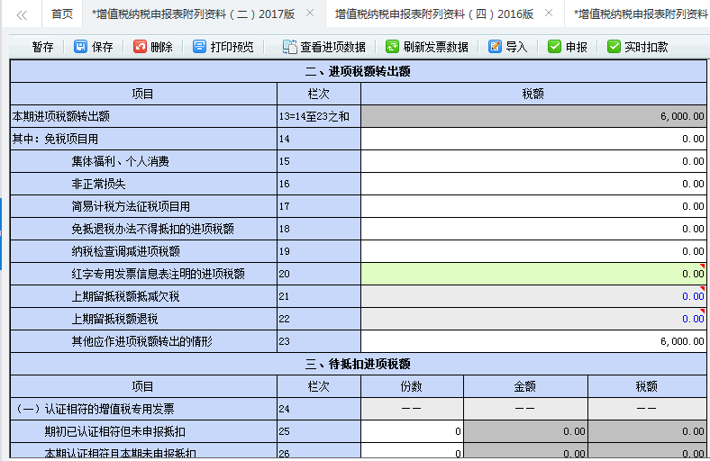 已计提加计抵减额的进项税额转出