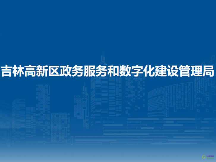 吉林高新区政务服务和数字化建设管理局