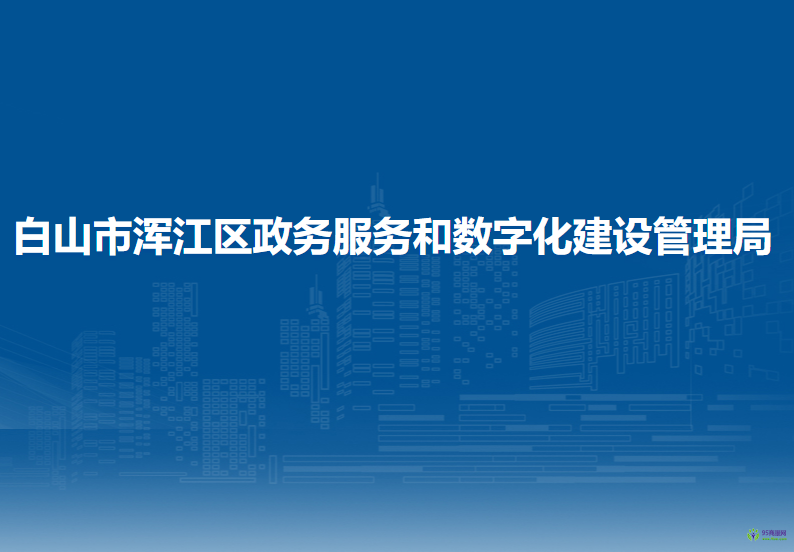 白山市浑江区政务服务和数字化建设管理局