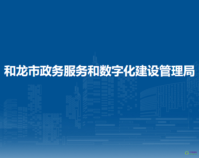 和龙市政务服务和数字化建设管理局