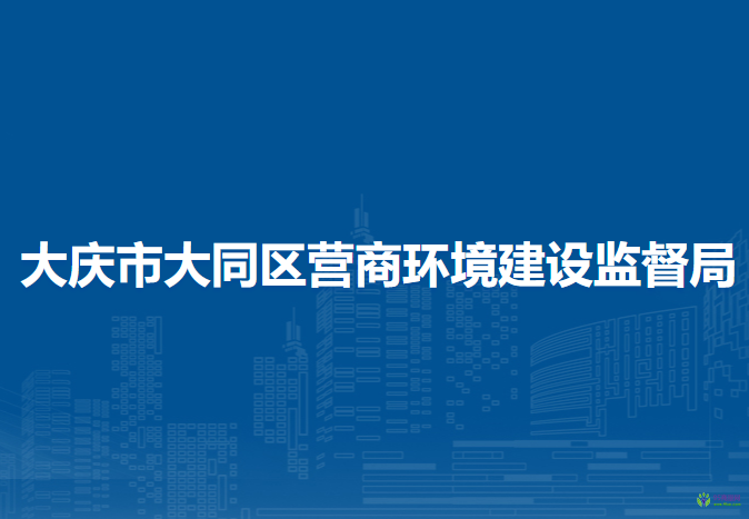 大庆市大同区营商环境建设监督局