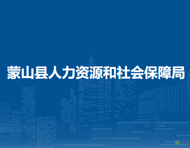 蒙山县人力资源和社会保障局