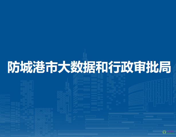 防城港市大数据和行政审批局